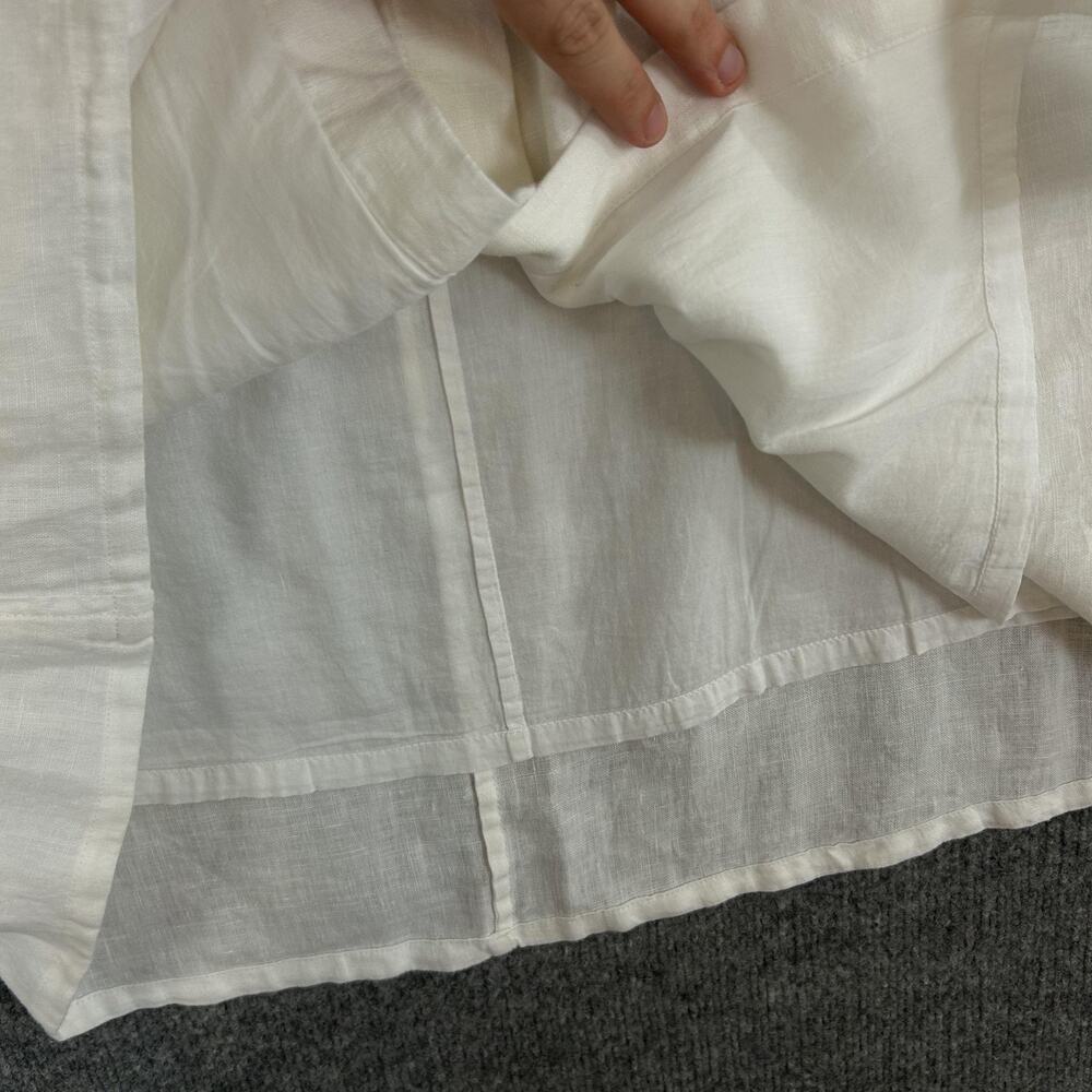 Brochu Walker Skirt Medium Teagan Button Front Linen Midi Summer Resort Preppy - Picture 8 of 12